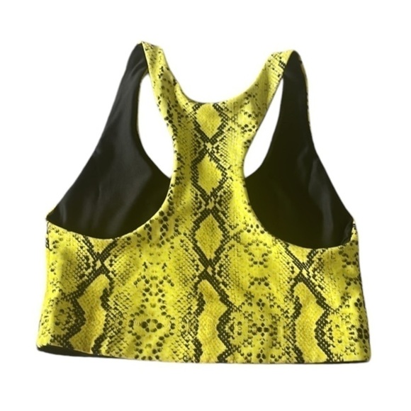 New TERAZ NWOT Lime Green Wild Python Reversible Embossed Sports Bra - Picture 8 of 9